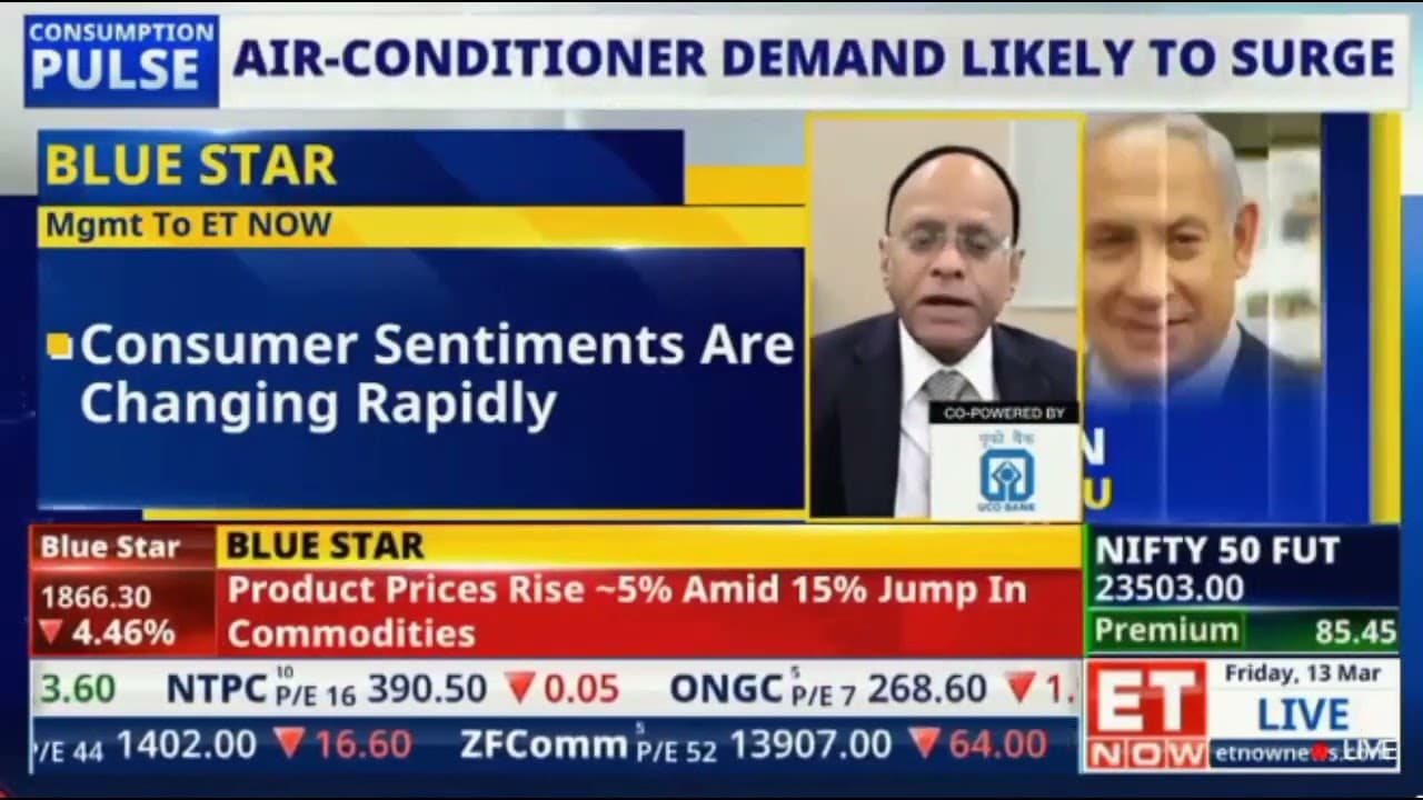 Mr B Thiagarajan - MD, Blue Star - ET Now - Business and Market Outlook