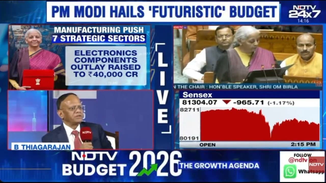 Mr B Thiagarajan, MD, Blue Star - NDTV 24*7 - Budget Views 2026
